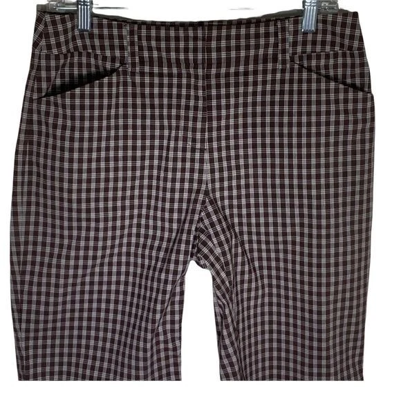 Pantalones Cortos Jones New York Mujer Bermudas Preppy Marrón A Cuadros Elásticos Talla 6 Foto 3 de 4