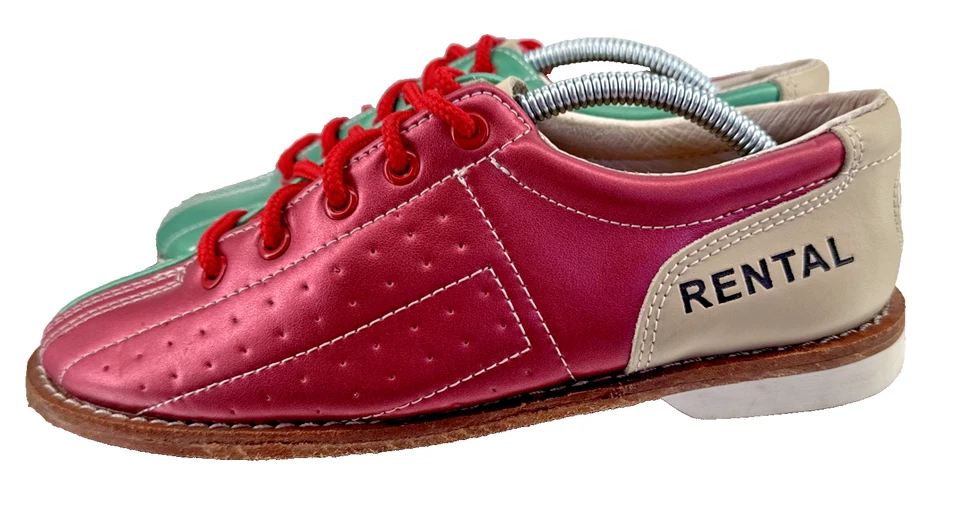 Classic Men's Leather Laced Rental Bowling Shoe Size 5.5 - Image 2 of 4