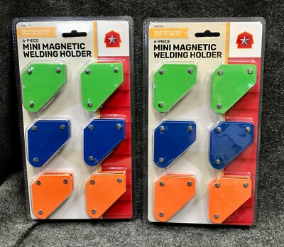 Mini Magnetic Welding Holder 6pc (2 Packs) 45°, 90° & 135°, up to 9 LB Capacity