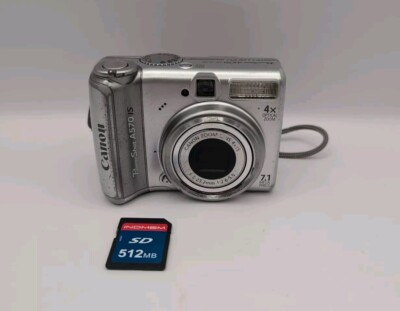 Canon PowerShot A570 IS Digital Camera + SD Card - Retro