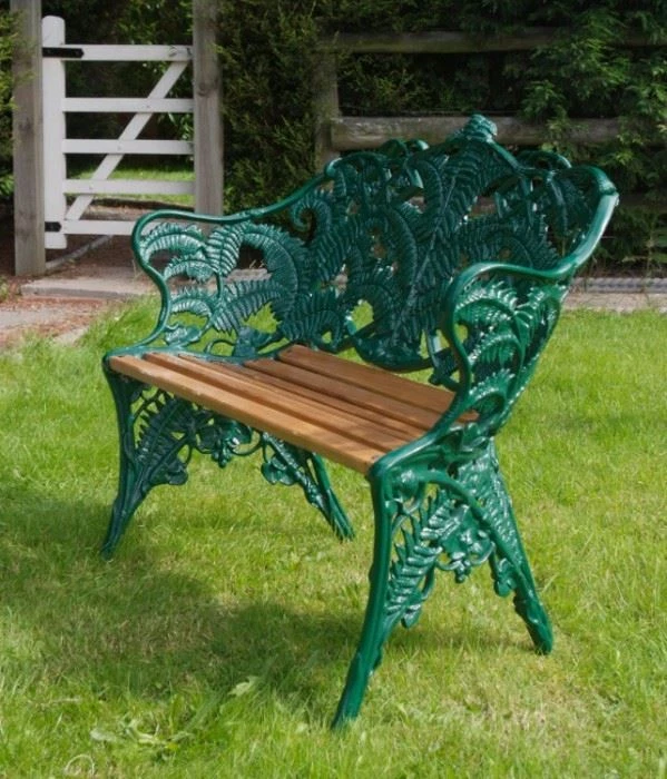 Cast iron wood clearance garden bench