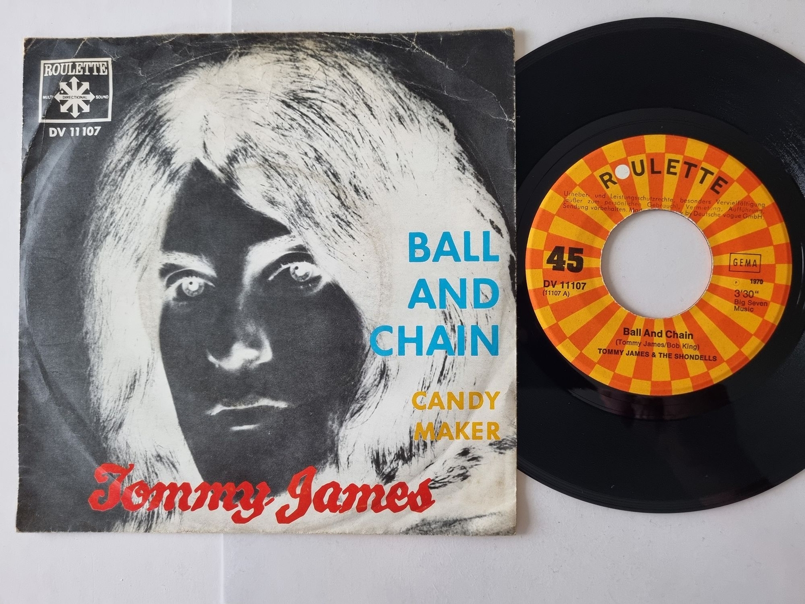 Tommy James - Ball And Chain / Candy Maker 7'' Vinyl Germany