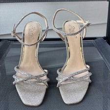 Jewel Badgley Mischka Evening Heels Sandals Size 8.5