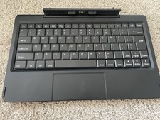 Black Keyboard Dock with Built-In Touchpad for Tablet QWERTY English 10 Inch