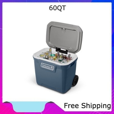 Coleman 316 Series 60QT Hard Chest Wheeled Cooler, Lakeside Blue