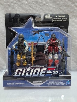 GI Joe 50th Anniversary Troop Build Up Steel Brigade & Iron Grenadier Figures