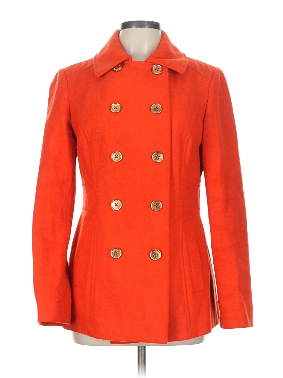 MICHAEL Michael Kors Women Orange Wool Coat 10