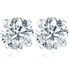 VS 1 Carat (ctw) Diamond Studs in 14k White or Yellow Gold Lab Grown