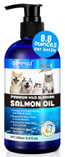 Salmon Oil for Dogs Cats, Omega 3 Fish Oil for Dog'S Skin and Coat, Natural EP