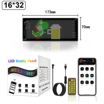 LED DIY Matrix Pixel Panel Led Display Truck Eye Car Sign Animation Bluetooth Ap