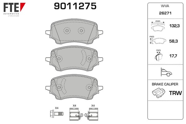 Bremsbelagsatz Scheibenbremse FTE 9011275 FüR Ford Puma J2K CF7 Ecoboost Mhev-image