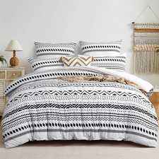 RUIKASI Boho Bedding Duvet Cover Set Double Bed - Bohemian Double Duvet Set with