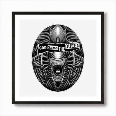 Trend God Save The Queen Kunstdruck gerahmt Wandbild Poster Leinwanddruck Bild