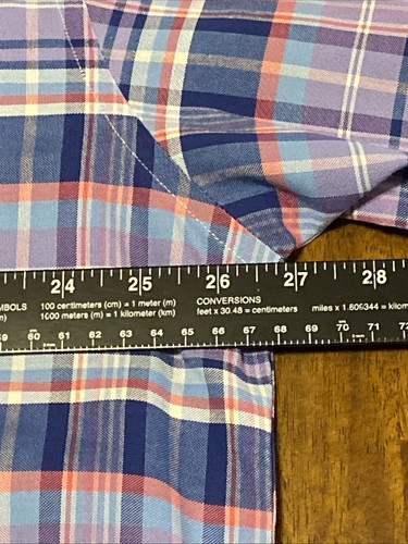Brooks Brothers 346 X-Large Regent blau lila kariert Knopfleiste Langarm Herren - Bild 10 von 18