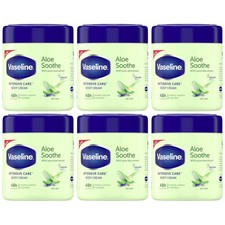 Vaseline Aloe Soothe Moisturizing Body Cream, 13.5oz (400ml) (Pack of 6)
