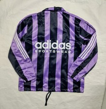 Adidas Originals Men's Satin Coaches Jacket Purple Violet Men's Size L NWT  110