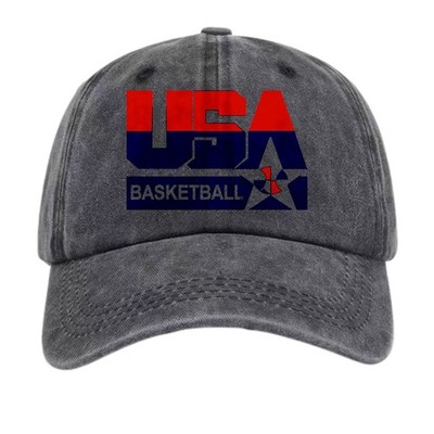 Retro USA Basketball Fan Baseball Cap - Vintage Olympic Team Sports Hat