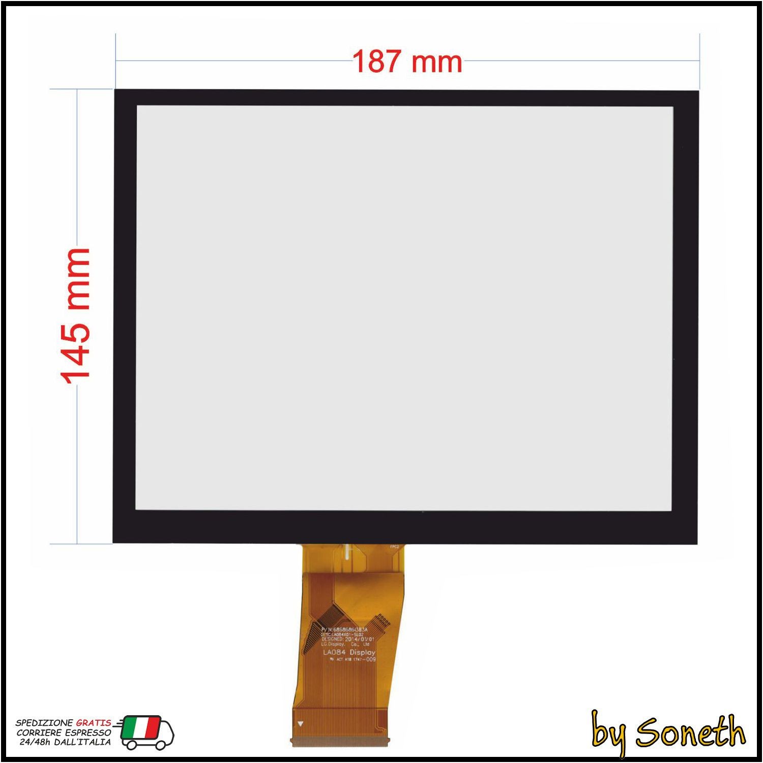 VETRO TOUCH SCREEN PER RADIO 68283243 68283243AK 68306560ZP 68331631ZD