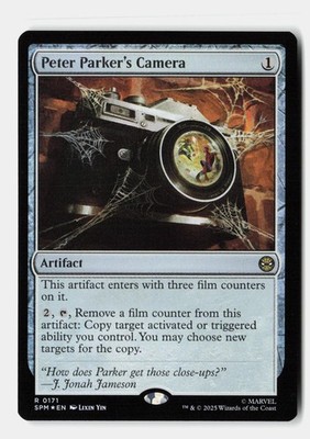 Peter Parker's Camera 171 Rare Marvel's Spider-Man Magic: The Gathering Foil NM