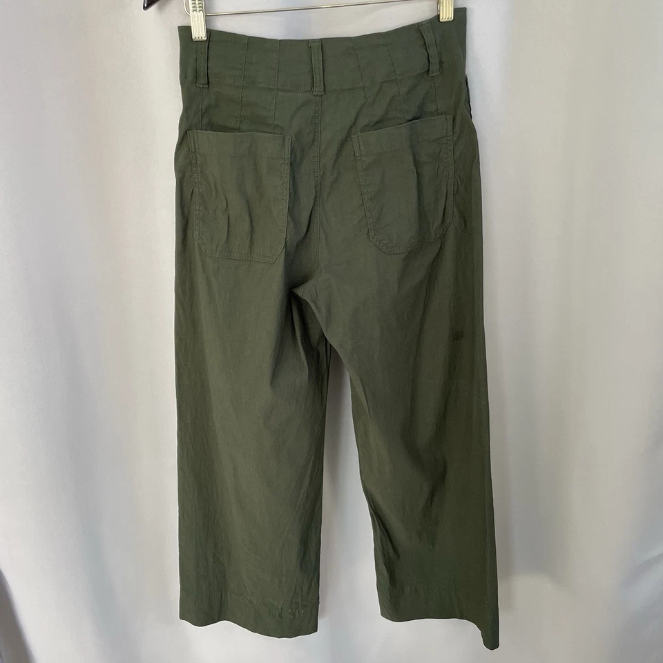 Calça Maeve By Anthropologie Feminina Tamanho 27 Verde The Colette Perna Larga Chique - Imagem 3 de 4