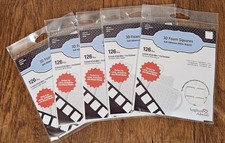 Scrapbook Adhesives 3D Adhesive Foam Squares Asst. 126Pc White - Lot of 5 pkgs