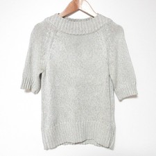 CELINE Silk Knit Top, Size Small, Light Blue ...