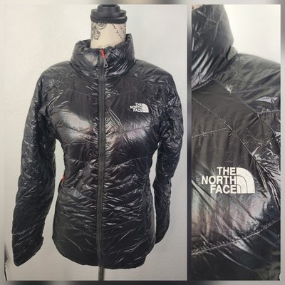 North Face Summit Series 850 Down Jacket Womens XS Black Puffer Super Diez Shiny