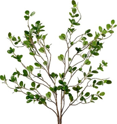Sggvecsy 43   2Pcs Artificial Ficus Branches Faux Leaf Spray Green Eucalyptus