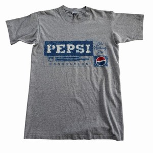 Vintage PEPSI Cola Generation Shirt Gray Single Stitch Mens Medium