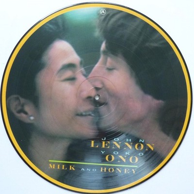 John Lennon Milk And Honey LP Polydor POLHP5 EX 1984 12 inch LP picture disc