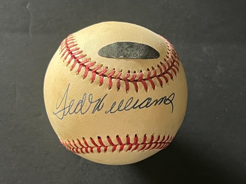 Ted Williams Red Sox Auto Signed MLB Baseball PSA DNA Sticker & Green Diamond