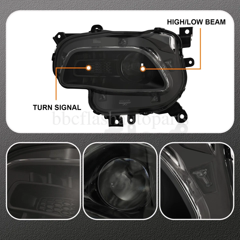 Front Bumper Halogen Headlight Head Lamp For Jeep Cherokee 2014-2018 Left&Right - Image 4 of 4