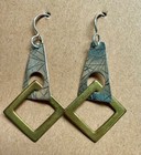 Candy McFall sterling modernist style french wire dangly earrings 1990s — photo 1