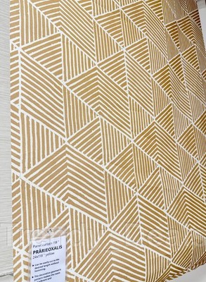 Set of 2 - Ikea PRARIEOXALIS Panel Curtain Blind Geometric Pattern 24'' x 118''