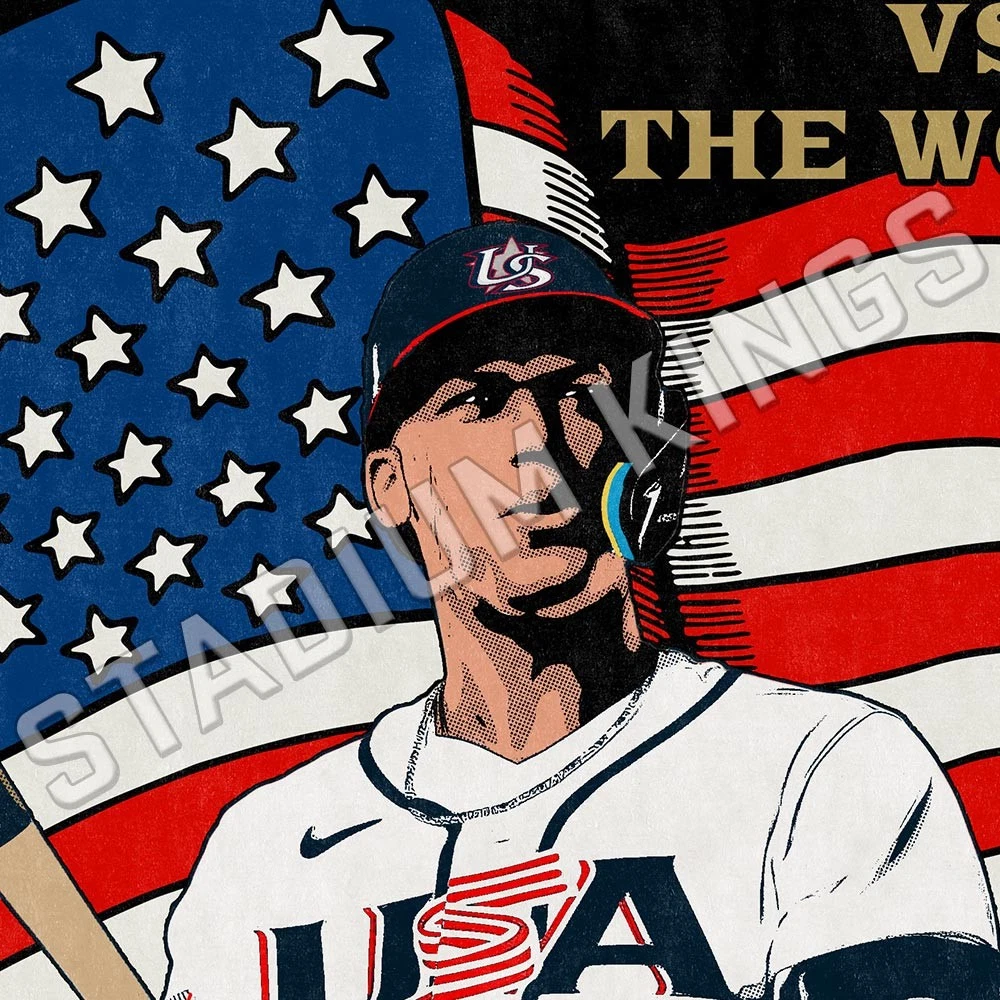 Aaron Judge Captain America 2026 Team USA Baseball Comic Book Poster