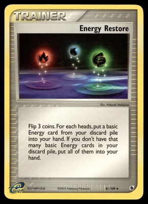 Energy Restore Pokemon Ruby and Sapphire 81/109 (LP)