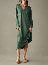 Daily Practice by Anthropologie Long-Sleeve Hooded Midi Dress Solid XXS 280694