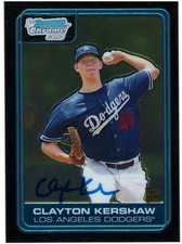 2006 Bowman Draft Picks & Prospects Chrome Clayton Kershaw Autograph Rookie Card