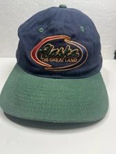Alaska The Great Land Hat Arctic Circle Enterprises Navy Green Vintage Strapback