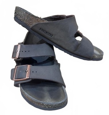 Birkenstock Arizona Kids Brown Oiled Leather Two-Strap Sandals EU 33-34