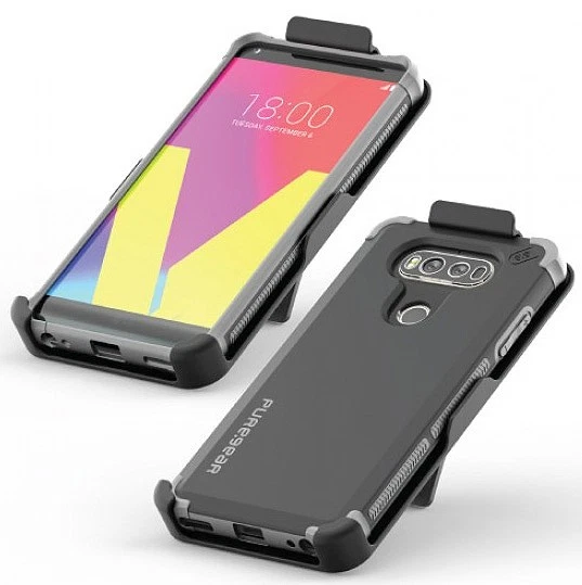 PUREGEAR BLACK DUALTEK EXTREME RUGGED CASE + BELT CLIP HIP HOLSTER FOR LG V20 - Image 2 of 4