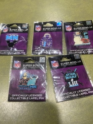 Minnesota Super Bowl 52 Pins Set Of Five NEW