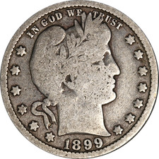 1899-O Barber Quarter