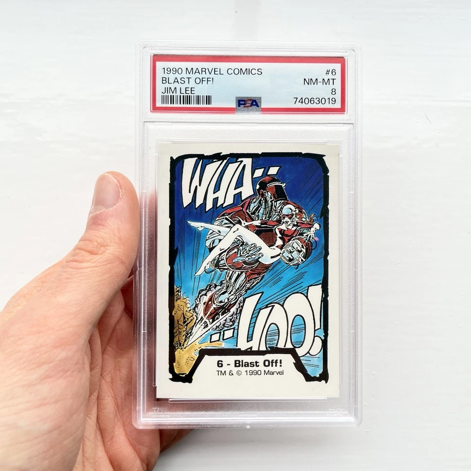 Marvel Comics 1990 Jim Lee PSA Graded Art Trading Card Original Rare DC Vintage - Image 3 of 4