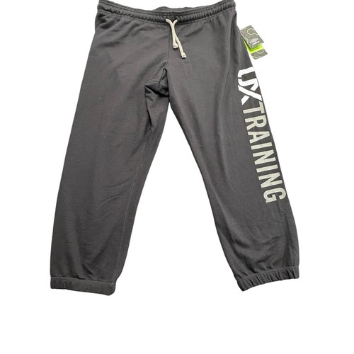 Umbro Jogger Womens XL Black Sweatpants Elastic Waist Capri Drawstring NWT New - Afbeelding 1 van 9