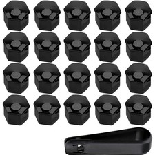 Radmutterkappen 17mm Schwarz 20 Stück Radschrauben Abdeckungen Automobilzubehör