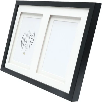 Deknudt S65KK2 Bilderrahmen Schwarz Doppel-Passepartout 2x 13x18 cm - Bild 1 von 4