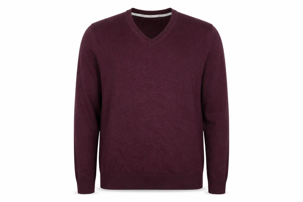 Burton Menswear London Mens Pullover Jumper Size L Purple V-Neck Long Sleeve
