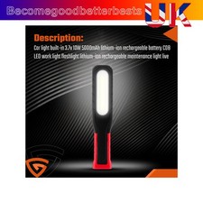 Super Bright Magnetic LED Work Light 15W Li-ion Rechargeable For Garage Workshop