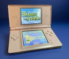 Nintendo DS Lite Console Coral Pink w/charger USG-001 ALL OEM - CLEAN!